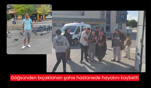 Göğsünden bıçaklanan şahıs hastanede hayatını kaybetti, eşi sinir krizi geçirdi