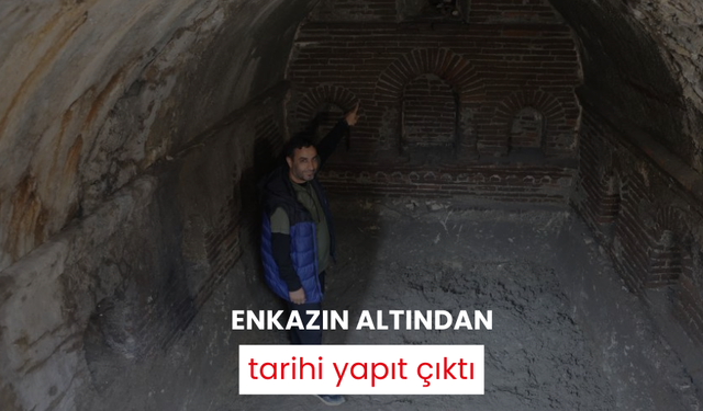 Enkazın altından tarihi yapıt çıktı