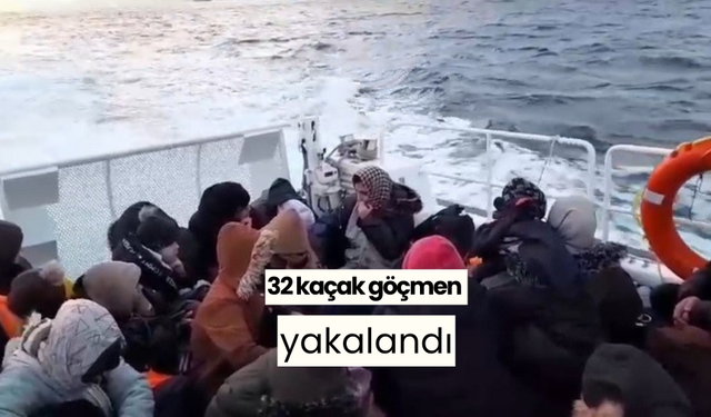 32 kaçak göçmen yakalandı