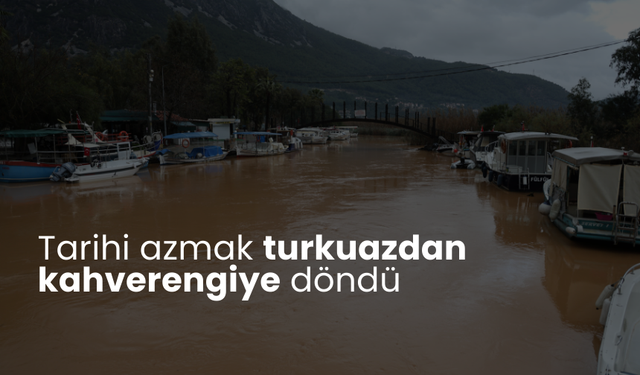 Muğla’nın sakin kentlerinden Akyaka, son yağışlarla renk değiştirdi