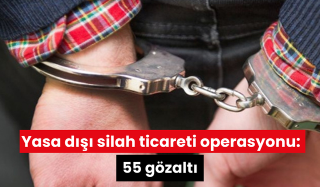 Yasa dışı silah ticareti operasyonu: 55 gözaltı