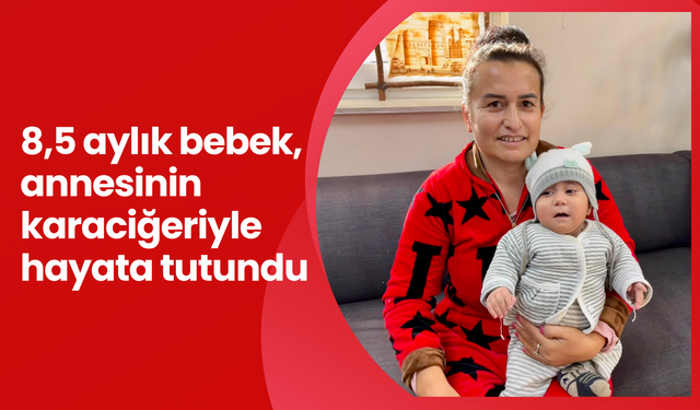 8,5 aylık bebek, annesinin karaciğeriyle hayata tutundu