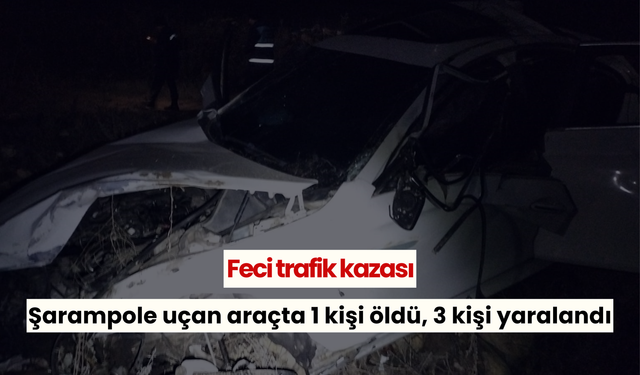 Feci trafik kazası: Şarampole uçan araçta 1 kişi öldü, 3 kişi yaralandı