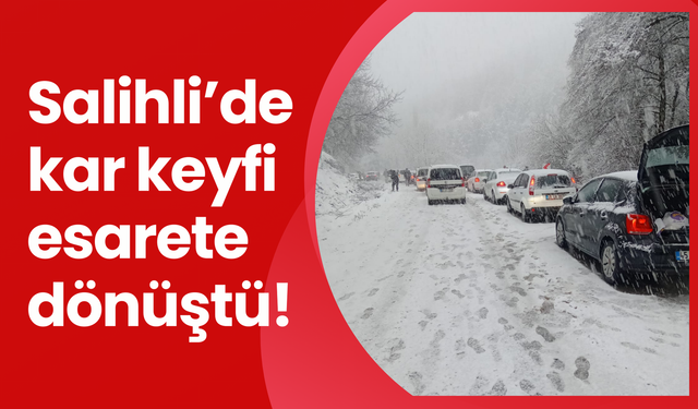 Yeni görüntüler geldi… Kar keyfi esarete dönüştü, sinirler gerildi! Yüzlerce Salihlili saatlerce bekledi