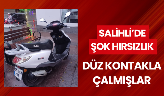 Salihli’de park halindeki motosiklet çalıntı çıktı