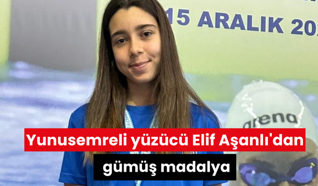 Yunusemreli yüzücü Elif Aşanlı'dan gümüş madalya