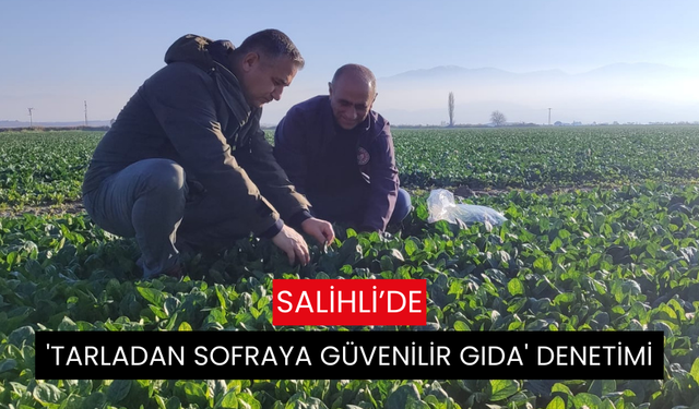 Salihli'de gıdalar sofraya gelmeden tarlada denetleniyor