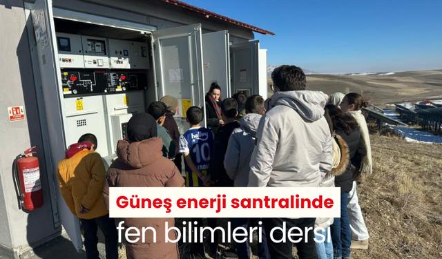 Güneş enerji santralinde fen bilimleri dersi