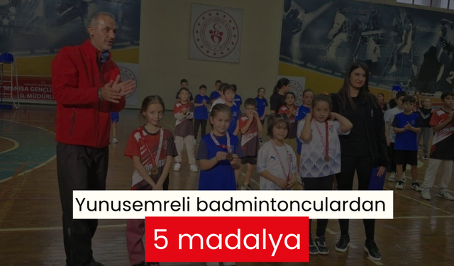 Yunusemreli badmintonculardan 5 madalya