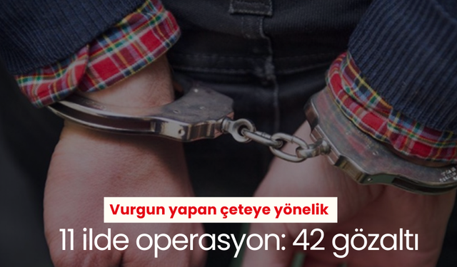 Vurgun yapan çeteye yönelik 11 ilde operasyon: 42 gözaltı