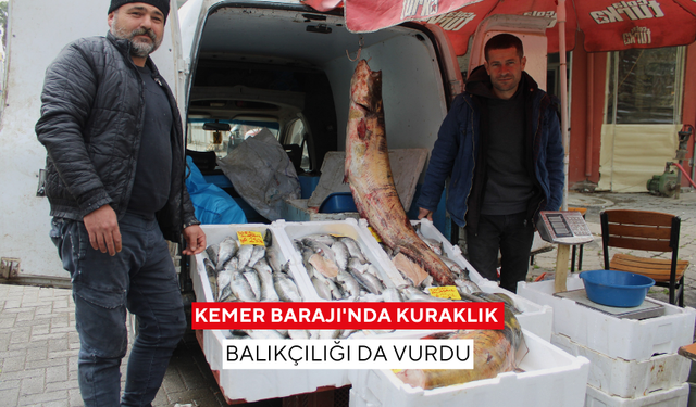 Kemer Barajı'nda kuraklık balıkçılığı da vurdu