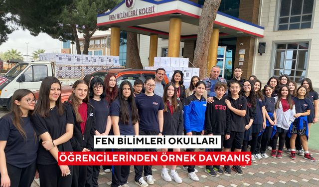 Fen Bilimleri Okulları öğrencilerinden örnek davranış