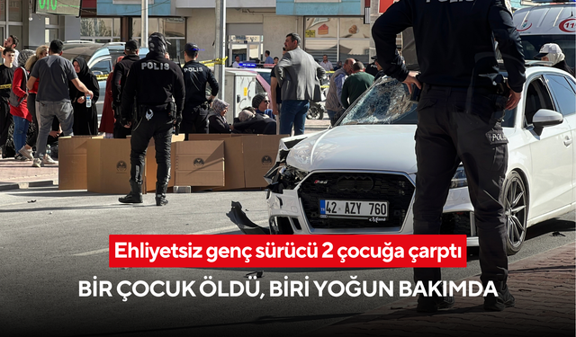 Kameralara yansıyan acı: Otomobil iki çocuğu altına aldı! Bir çocuk öldü, biri yoğun bakımda