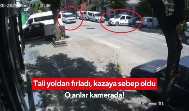 Tali yoldan fırladı, kazaya sebep oldu! O anlar kamerada!