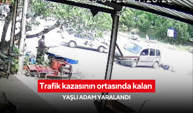 Trafik kazası saniye saniye kaydedildi... Arabalar çarpıştı, yaya yaralandı !