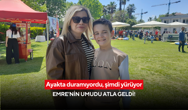Atla terapi hayatını değiştirdi: 13 yaşındaki Emre artık yürüyebiliyor!