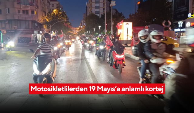 Motosikletlilerden 19 Mayıs’a anlamlı kortej