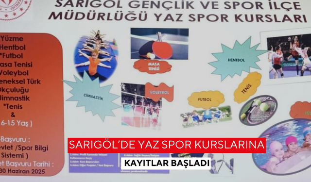 Sarıgöl’de yaz spor kurslarına kayıtlar başladı