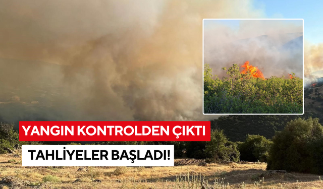 Manisa’da başladı, Uşak’a dayandı | Yangın kontrolden çıktı: Tahliyeler başladı