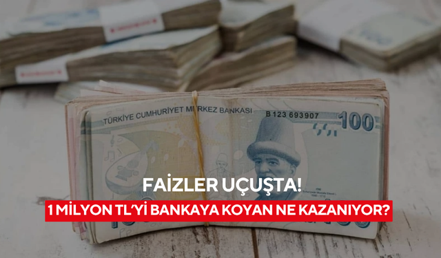 Faiz tırmandı, 1 milyon TL'nin getirisi şaşırttı! İşte güncel tablo