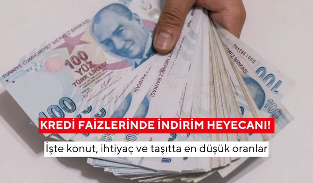 Kredi faizlerinde indirim sinyali | En düşük oranlar belli oldu