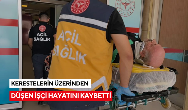 Kerestelerin üzerinden düşen işçi hayatını kaybetti
