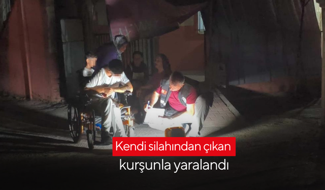 Kendi silahından çıkan kurşunla yaralandı