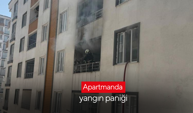 Apartmanda yangın paniği