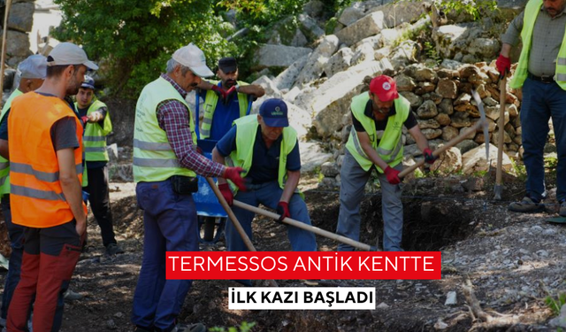 Termessos antik kentte ilk kazı başladı