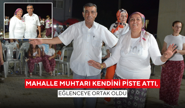 Mahalle muhtarı kendini piste attı, eğlenceye ortak oldu