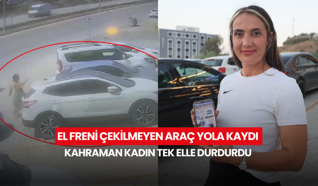 Aracı fark eden kadın hiç düşünmeden müdahale etti, sonuç kamerada
