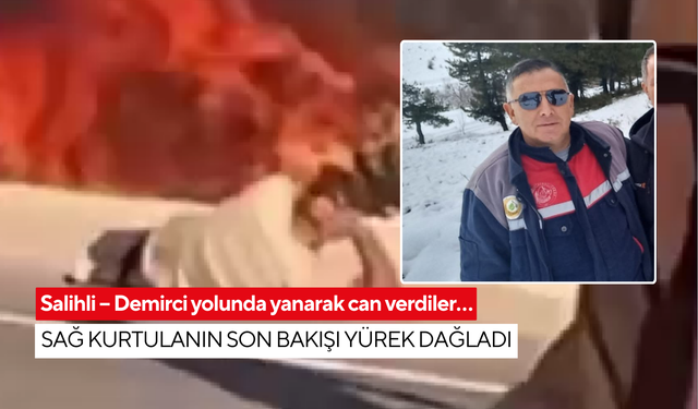 Salihli – Demirci yolunda 3 kişi feci şekilde hayatını kaybetmişti! Sağ kurtulanın yakınlarına son bakışı yürek dağladı