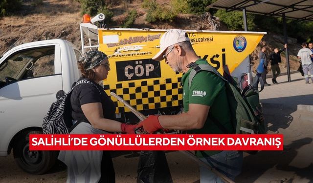 Salihli’de gönüllülerden örnek davranış