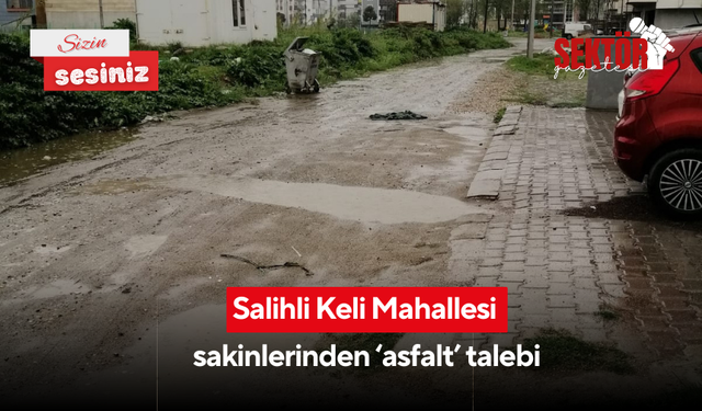 Salihli Keli Mahallesi sakinlerinden ‘asfalt’ talebi