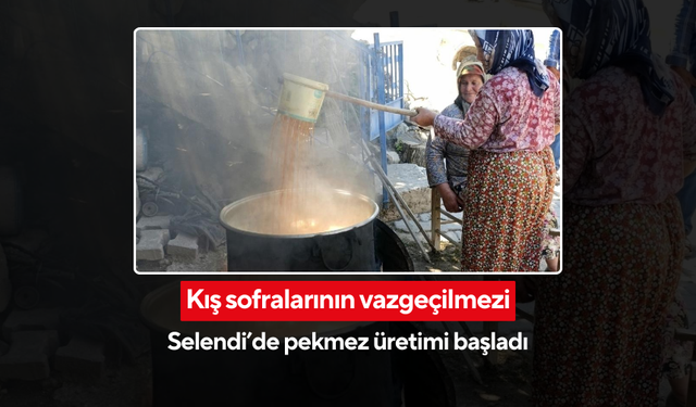 Kış sofralarının vazgeçilmezi... Selendi’de pekmez üretimi başladı