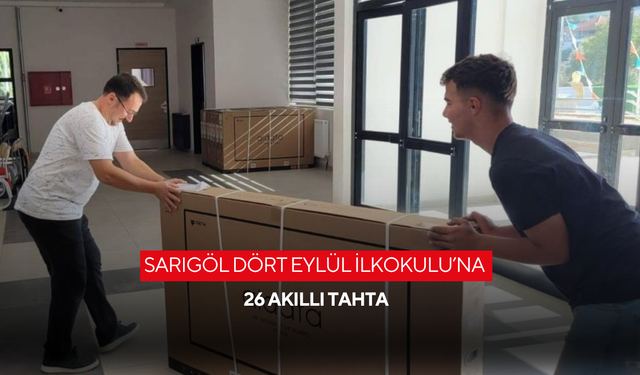 Sarıgöl Dört Eylül İlkokulu’na 26 akıllı tahta