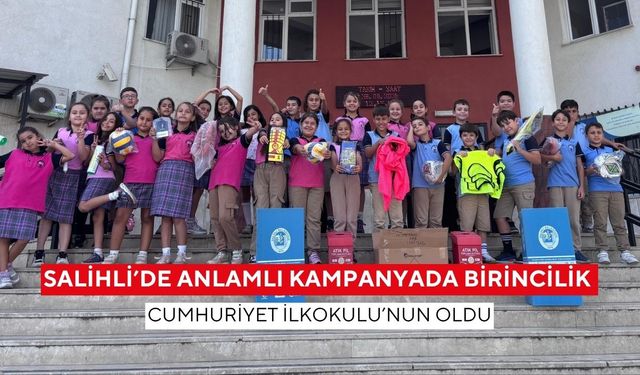 Salihli’de anlamlı kampanyada birincilik Cumhuriyet İlkokulu’nun oldu