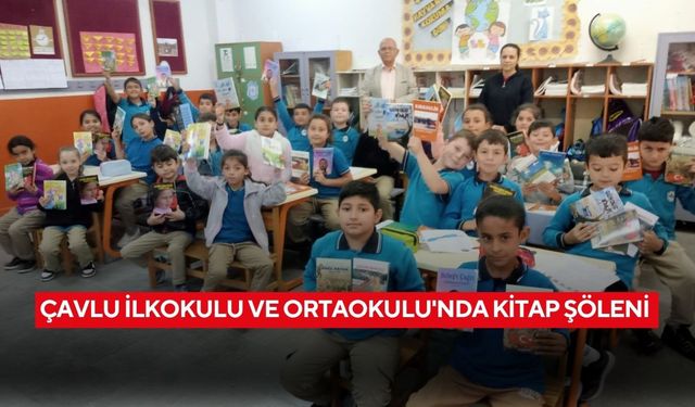 Çavlu İlkokulu ve Ortaokulu'nda kitap şöleni