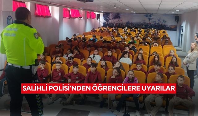 Salihli Polisi’nden öğrencilere trafik dersi: Güvenli gelecek için eğitim seferberliği
