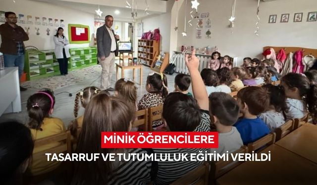 Minik öğrencilere tasarruf ve tutumluluk eğitimi verildi