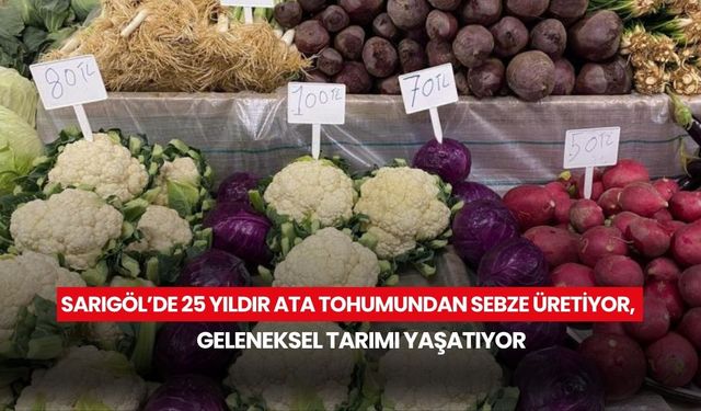 Sarıgöl’de 25 yıldır ata tohumundan sebze üretiyor, geleneksel tarımı yaşatıyor