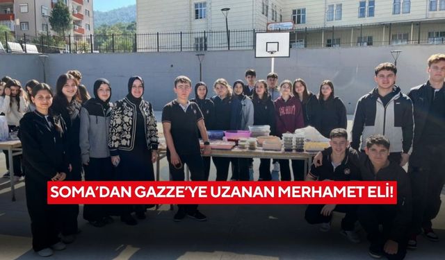 Soma’da yürek ısıtan dayanışma... Öğrenciler gelirlerini Gazze’ye bağışladı!