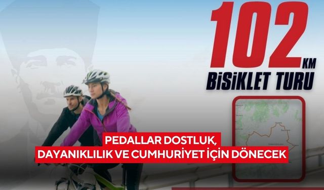 Yunusemre Belediyesi’nden 102. Yıl onuruna 102 kilometrelik bisiklet turu
