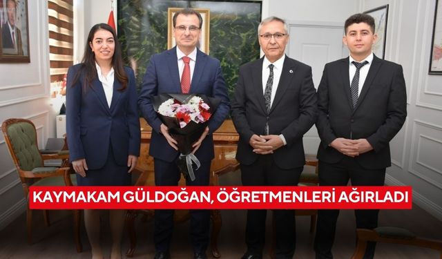 Salihli Kaymakamı Güldoğan, öğretmenleri makamında ağırladı