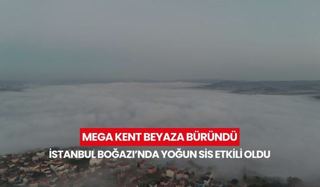 Görüş mesafesi metrelerce düştü... Mega kent beyaza büründü! İstanbul Boğazı’nda yoğun sis etkili oldu