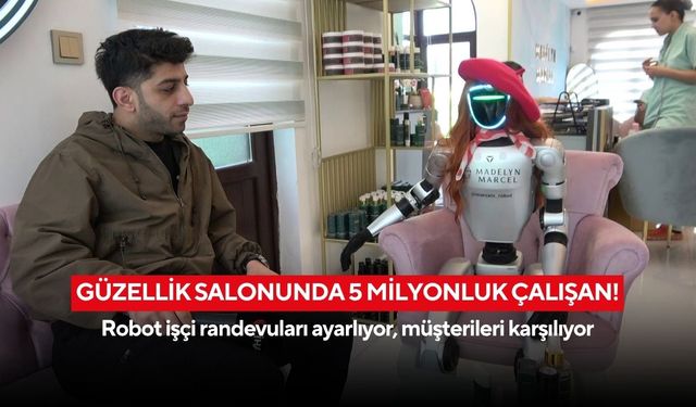 Güzellik salonunda 5 milyonluk çalışan! Robot işçi randevuları ayarlıyor, müşterileri karşılıyor
