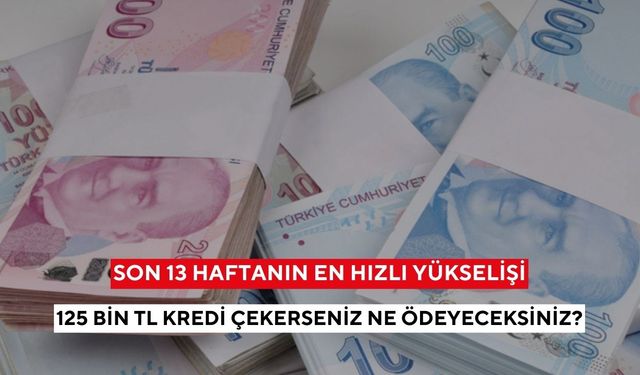 İhtiyaç kredisinde son tablo: İşte 125 bin TL’nin geri ödemesi