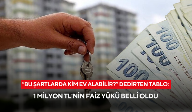 Konut kredisi çilesi bitmiyor! 1 milyon TL’ye ödenecek faiz inanılmaz boyutta