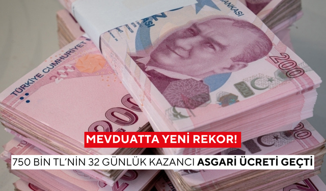 Mevduatta yeni rekor: 750 bin TL’nin 32 günlük kazancı asgari ücreti geçti