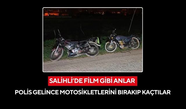 Salihli’de motosiklet yarışı baskını: Yarışçılar motorlarını bırakıp kaçtı
